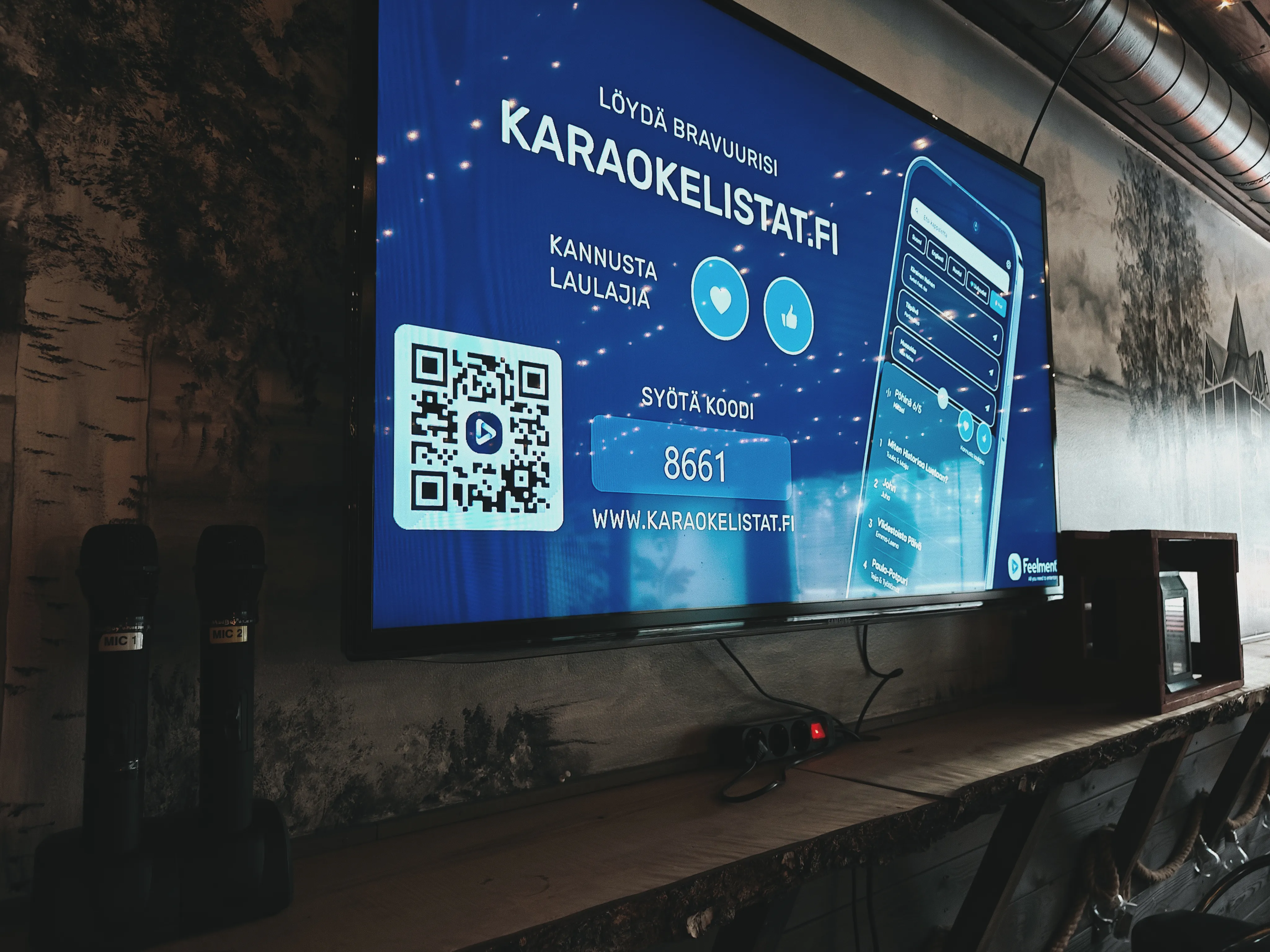 Karaokeautomaatti, tule laulamaan.